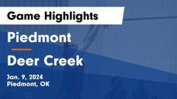 Piedmont  vs Deer Creek  Game Highlights - Jan. 9, 2024
