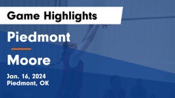 Piedmont  vs Moore  Game Highlights - Jan. 16, 2024