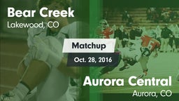 Matchup: Bear Creek High vs. Aurora Central  2016