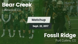 Matchup: Bear Creek High vs. Fossil Ridge  2017