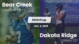 Matchup: Bear Creek High vs. Dakota Ridge  2018