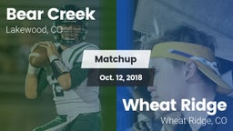 Matchup: Bear Creek High vs. Wheat Ridge  2018