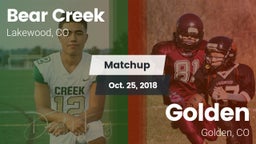 Matchup: Bear Creek High vs. Golden  2018