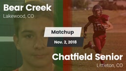 Matchup: Bear Creek High vs. Chatfield Senior  2018