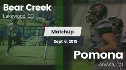 Matchup: Bear Creek High vs. Pomona  2019