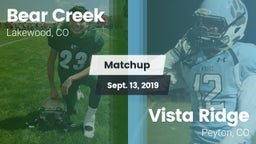 Matchup: Bear Creek High vs. Vista Ridge  2019