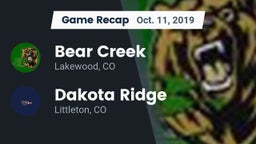 Recap: Bear Creek  vs. Dakota Ridge  2019