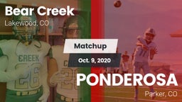 Matchup: Bear Creek High vs. PONDEROSA  2020