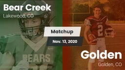 Matchup: Bear Creek High vs. Golden  2020