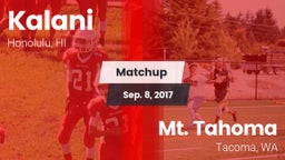Matchup: Kalani vs. Mt. Tahoma  2017