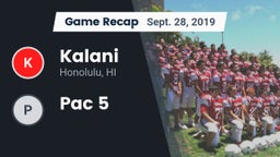 Recap: Kalani  vs. Pac 5 2019
