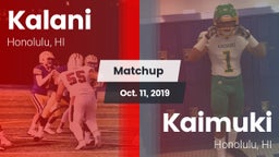 Matchup: Kalani vs. Kaimuki  2019