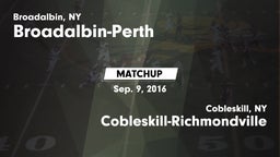 Matchup: Broadalbin-Perth vs. Cobleskill-Richmondville  2016