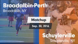 Matchup: Broadalbin-Perth vs. Schuylerville  2016