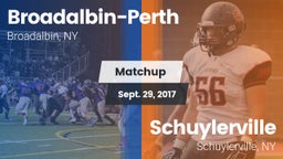 Matchup: Broadalbin-Perth vs. Schuylerville  2017
