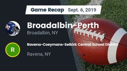 Recap: Broadalbin-Perth  vs. Ravena-Coeymans-Selkirk Central School District 2019