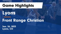 Lyons  vs Front Range Christian  Game Highlights - Jan. 26, 2023