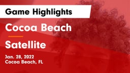 Cocoa Beach  vs Satellite  Game Highlights - Jan. 28, 2022
