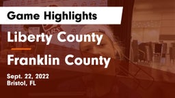 Liberty County  vs Franklin County  Game Highlights - Sept. 22, 2022
