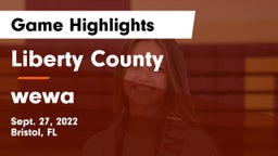 Liberty County  vs wewa Game Highlights - Sept. 27, 2022