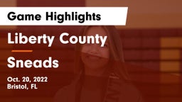 Liberty County  vs Sneads  Game Highlights - Oct. 20, 2022