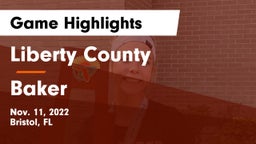 Liberty County  vs Baker  Game Highlights - Nov. 11, 2022