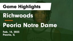 Richwoods  vs Peoria Notre Dame  Game Highlights - Feb. 14, 2023
