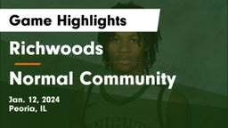 Richwoods  vs Normal Community  Game Highlights - Jan. 12, 2024