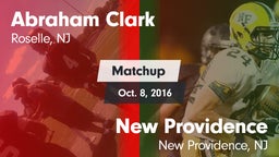 Matchup: Abraham Clark vs. New Providence  2016