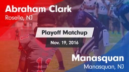 Matchup: Abraham Clark vs. Manasquan  2016