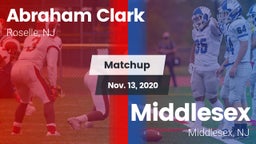 Matchup: Abraham Clark vs. Middlesex  2020