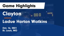Clayton  vs Ladue Horton Watkins  Game Highlights - Oct. 16, 2021