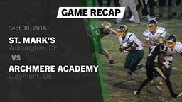 Recap: St. Mark's  vs. Archmere Academy  2016