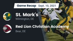Recap: St. Mark's  vs. Red Lion Christian Academy 2021