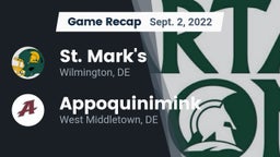 Recap: St. Mark's  vs. Appoquinimink  2022