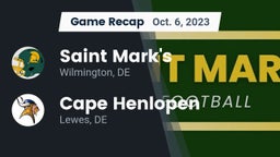 Recap: Saint Mark's  vs. Cape Henlopen  2023