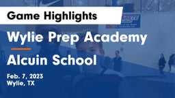 Wylie Prep Academy  vs Alcuin School Game Highlights - Feb. 7, 2023