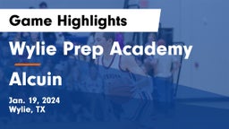 Wylie Prep Academy  vs Alcuin Game Highlights - Jan. 19, 2024