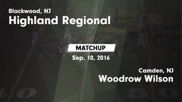 Matchup: Highland Regional vs. Woodrow Wilson  2016