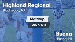 Matchup: Highland Regional vs. Buena  2016