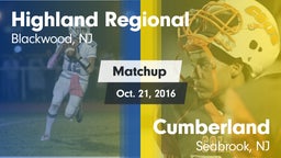 Matchup: Highland Regional vs. Cumberland  2016