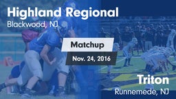 Matchup: Highland Regional vs. Triton  2016