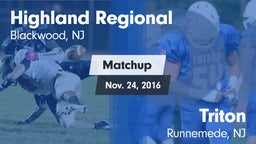 Matchup: Highland Regional vs. Triton  2016