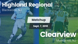 Matchup: Highland Regional vs. Clearview  2018