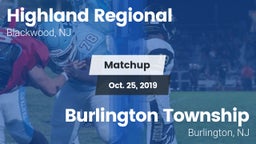 Matchup: Highland Regional vs. Burlington Township  2019