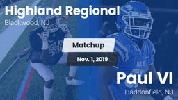Matchup: Highland Regional vs. Paul VI  2019