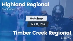 Matchup: Highland Regional vs. Timber Creek Regional  2020