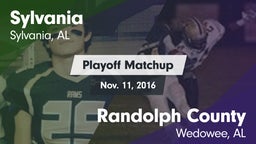 Matchup: Sylvania vs. Randolph County  2016