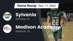 Recap: Sylvania  vs. Madison Academy  2022