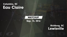 Matchup: Eau Claire vs. Lewisville  2016